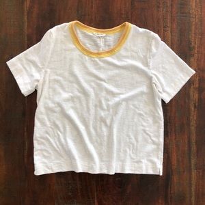 No Less Than Yellow Ribbed Tee